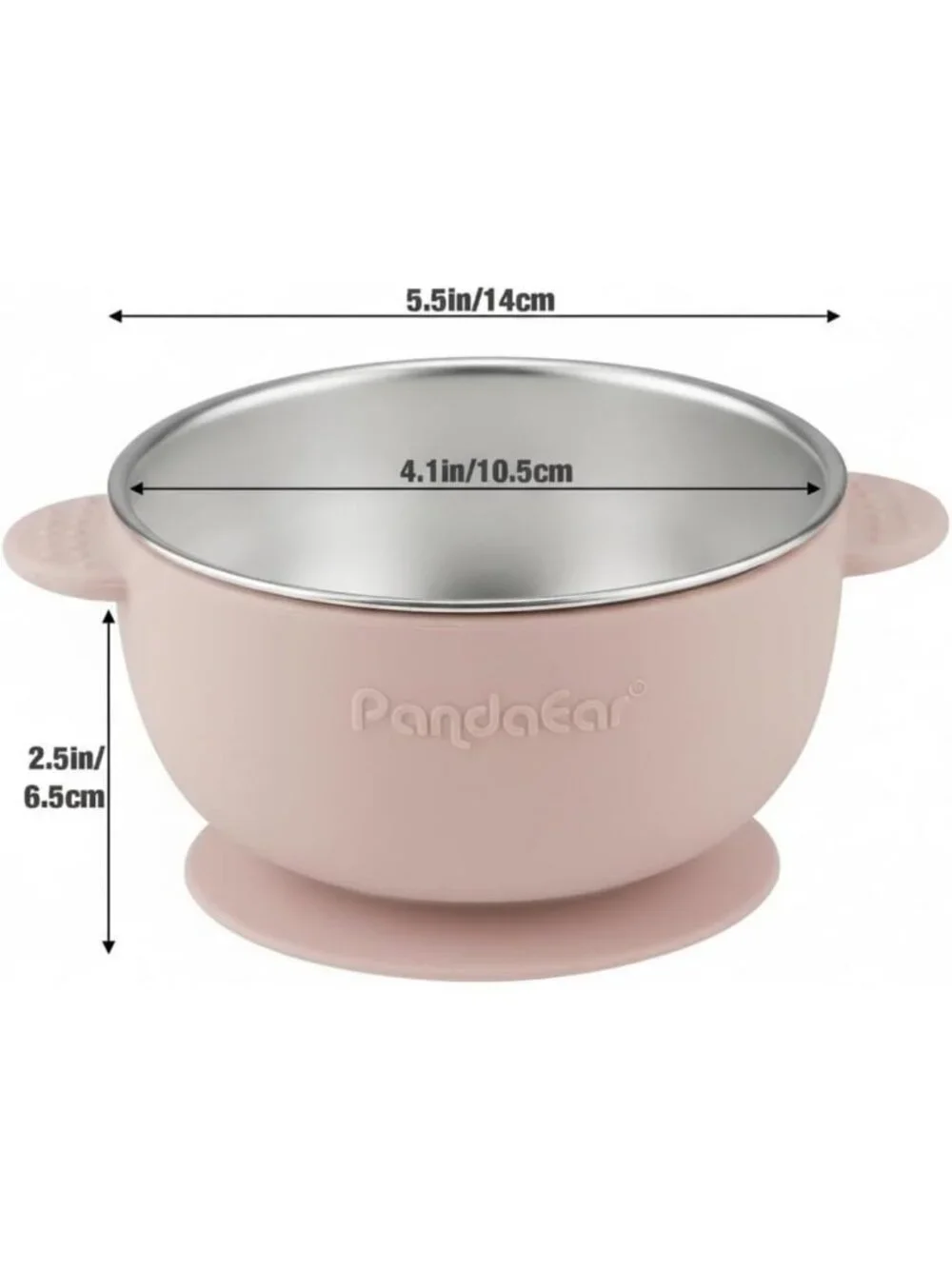 3 Pack Non-Slip Stainless Steel Baby Suction Bowls with Silicone Sleeve - Mess